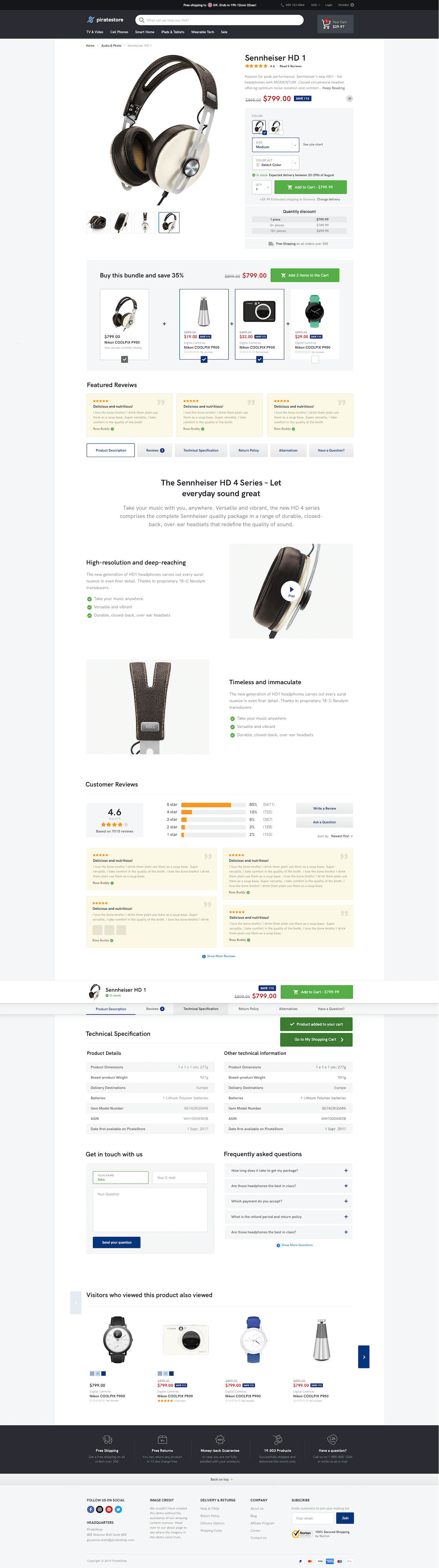 product page store design